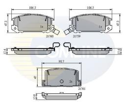 COMLINE CBP3756 - PASTILLAS FRENO