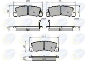 COMLINE CBP3839 - PASTILLA FRENO TOYOTA COROLLA 00->