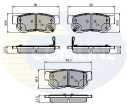 COMLINE CBP3879 - PASTILLA FRENO HYUNDAI GETZ 03->,GR