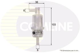 COMLINE EFF043 - FILTRO COMBUSTIBLE