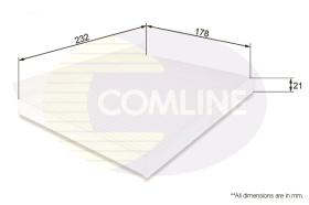 COMLINE EKF103 - FILTRO HABITACULO