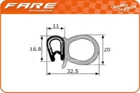 FARE PF010 - GOMA ESTANQUEIDAD PUERTA P.205/405