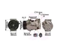 ACR 132932R - ZX DCS17EC A/D PV7 119MM 12V V-B