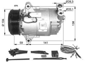 ACR 133150 - HR CVC A/D PV6 109MM ST5 12V V-B+KIT INSTALACION