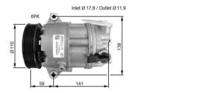 ACR 133214R - HR CVC A/D PV6 110MM 12V V-B 90