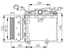 ACR 134966 - CL MSC105CVS A/D PV4+BLINDADO 110MM 12V V-B