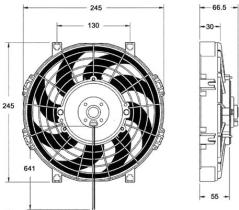 ACR 166001 - ELECTROVENTILADOR REV 225MM 12V