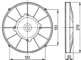 ACR 166003 - ELECTROVENTILADOR ASP 190MM 12V