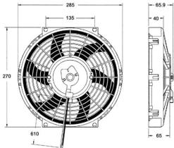 ACR 166007 - ELECTROVENTILADOR REV 255MM 12V