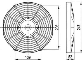 ACR 166009 - ELECTROVENTILADOR ASP 225MM 12V