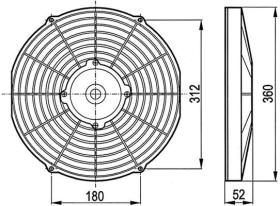 ACR 166035 - ELECTROVENTILADOR SOP 330MM 12V