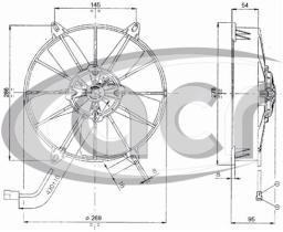 ACR 166058 - ELECTROVENTILADOR SOP 255MM 12V 5 PALAS