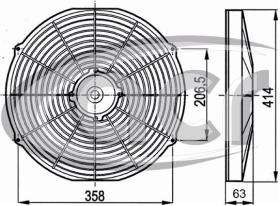 ACR 166072 - ELECTROVENTILADOR SOP 385MM 24V