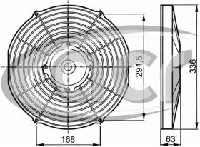 ACR 166076 - ELECTROVENTILADOR SOP 305MM 12V