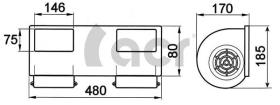 ACR 166211 - TURBINA DOBLE 12V 480MM