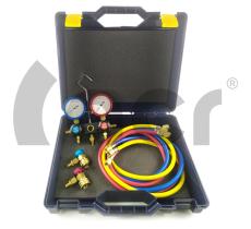 ACR 204016K - KIT ANALIZADOR 2 VIAS+JUEGO MANGUERAS 150CM Y ENCHUFES R134A