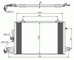 ACR 300044 - CONDENSADOR AUDI 100/A6