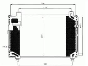 ACR 300629 - CONDENSADOR TOYOTA AVENSIS SALOON/STATE