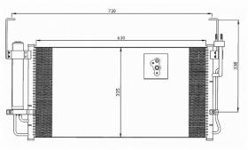 ACR 300632 - CONDENSADOR HYUNDAI SANTA FE(CON SOPORTE)