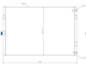 ACR 300754 - CONDENSADOR KOMATSU 566X371X16