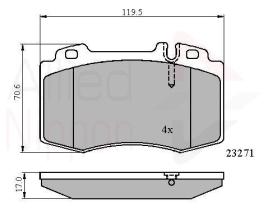 COMLINE ADB01117 - PASTILLAS FRENO