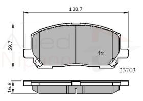 COMLINE ADB01507 - PASTILLAS FRENO