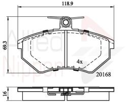 COMLINE ADB0152 - PASTILLAS FRENO