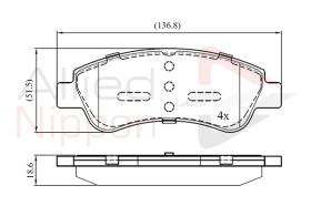 COMLINE ADB01525 - PASTILLAS FRENO