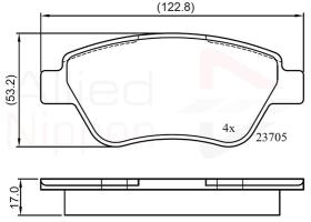 COMLINE ADB01535 - PASTILLAS FRENO