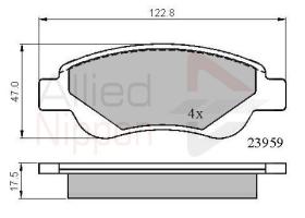 COMLINE ADB01552 - PASTILLAS FRENO