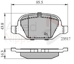 COMLINE ADB01559 - PASTILLAS FRENO