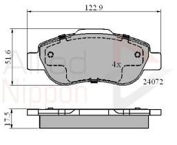 COMLINE ADB01600 - PASTILLAS FRENO