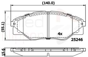 COMLINE ADB01660 - PASTILLAS FRENO