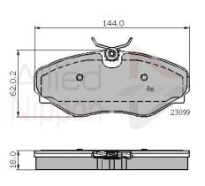 COMLINE ADB01766 - PASTILLAS FRENO