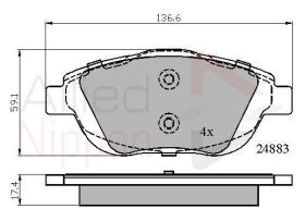 COMLINE ADB02027 - PASTILLAS FRENO