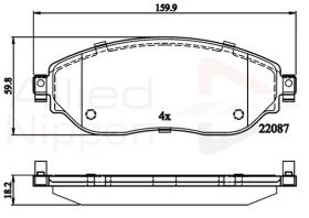 COMLINE ADB02285 - PASTILLAS FRENO