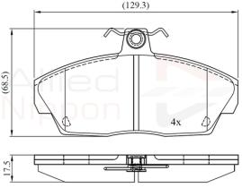 COMLINE ADB0232 - PASTILLAS FRENO