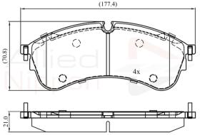 COMLINE ADB02400 - PASTILLAS FRENO