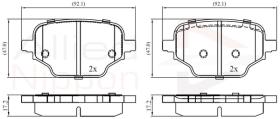 COMLINE ADB02453 - PASTILLAS FRENO