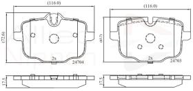 COMLINE ADB06072 - PASTILLAS FRENO