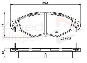 COMLINE ADB0704 - PASTILLAS FRENO