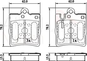 COMLINE ADB0915 - PASTILLAS FRENO