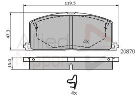 COMLINE ADB3163 - PASTILLAS FRENO