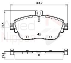 COMLINE ADB32208 - PASTILLAS FRENO