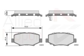 COMLINE ADB36091 - PASTILLAS FRENO