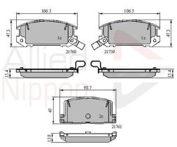 COMLINE ADB3756 - PASTILLAS FRENO