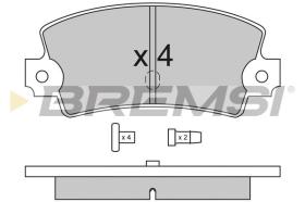 BREMSI BP2114 - B. PADS FIAT, RENAULT, ALPINE, TALBOT