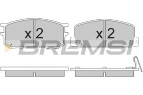 BREMSI BP2167 - B. PADS RENAULT, SUBARU