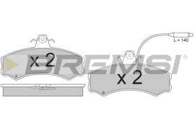 BREMSI BP2196 - B. PADS FIAT, PEUGEOT, CITROEN, TALBOT