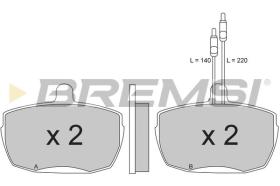 BREMSI BP2204 - B. PADS ALFA ROMEO, IVECO